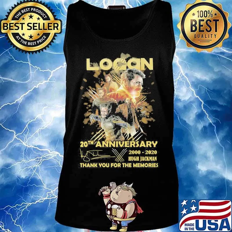 Logan 20th anniversary 2000 2020 hugh jackman thank for the memories s Tank top