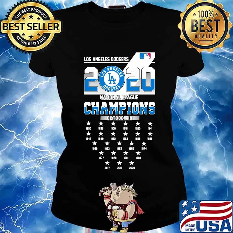 Los angeles dodgers 2020 national league champions s Ladies tee