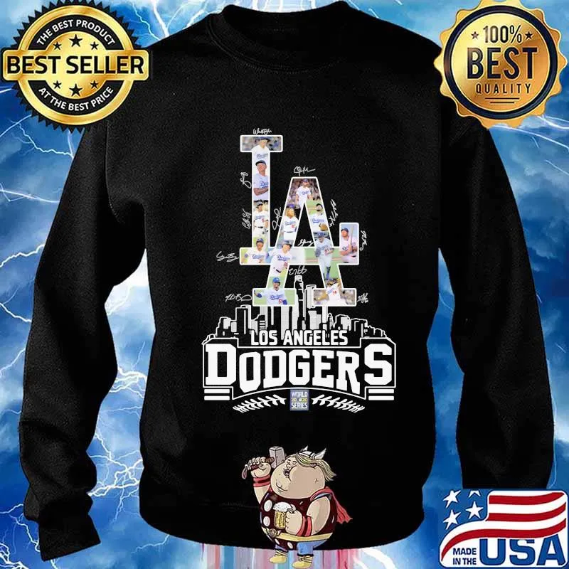 Los angeles dodgers baseball signatures s Sweater