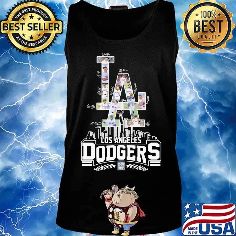 Los angeles dodgers baseball signatures s Tank top