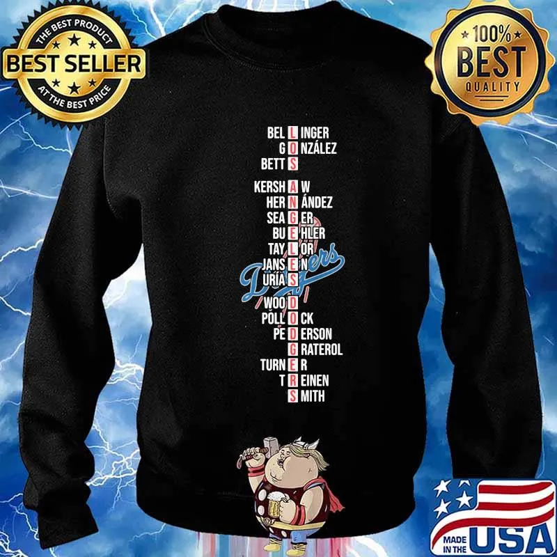 Los angeles dodgers bellinger gonzalez betts baseball s Sweater