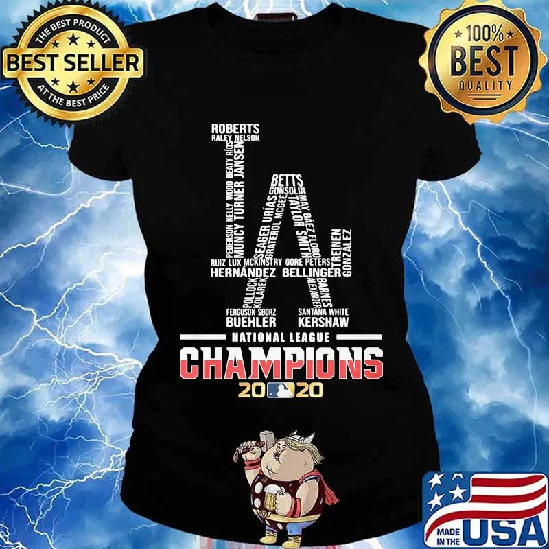 Los angeles dodgers logo national league champions 2020 s Ladies tee