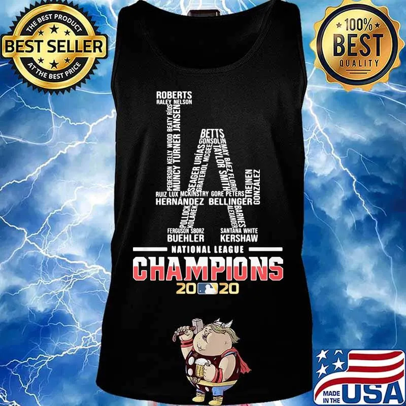 Los angeles dodgers logo national league champions 2020 s Tank top