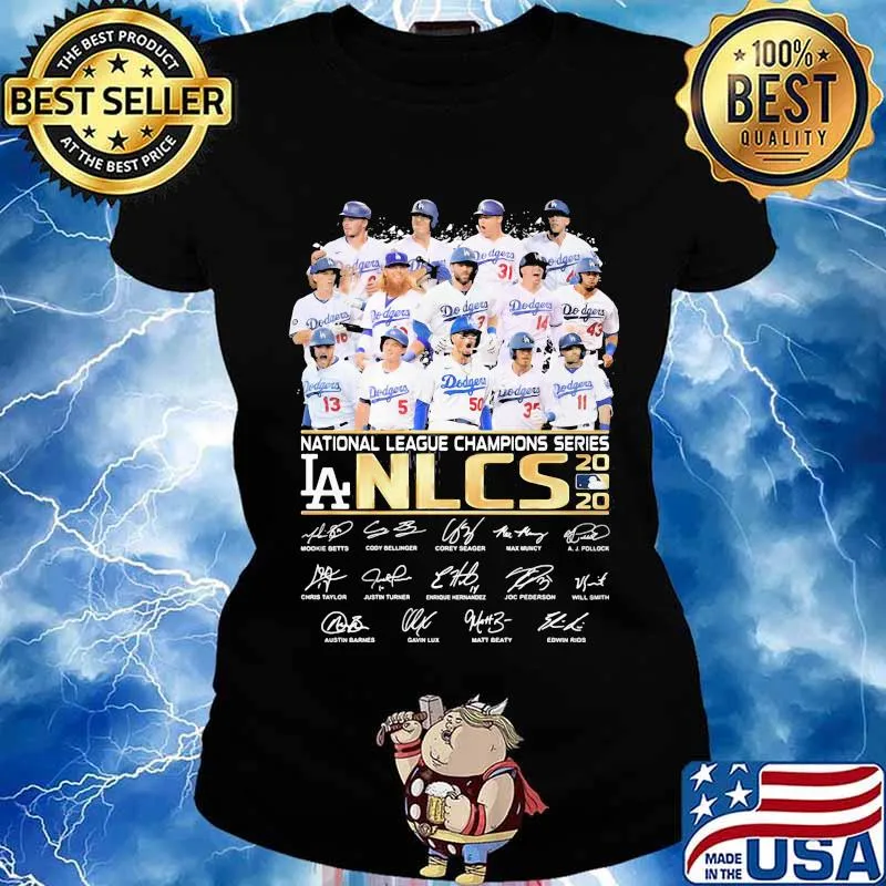 Los angeles dodgers national league champions series nlcs signatures s Ladies tee