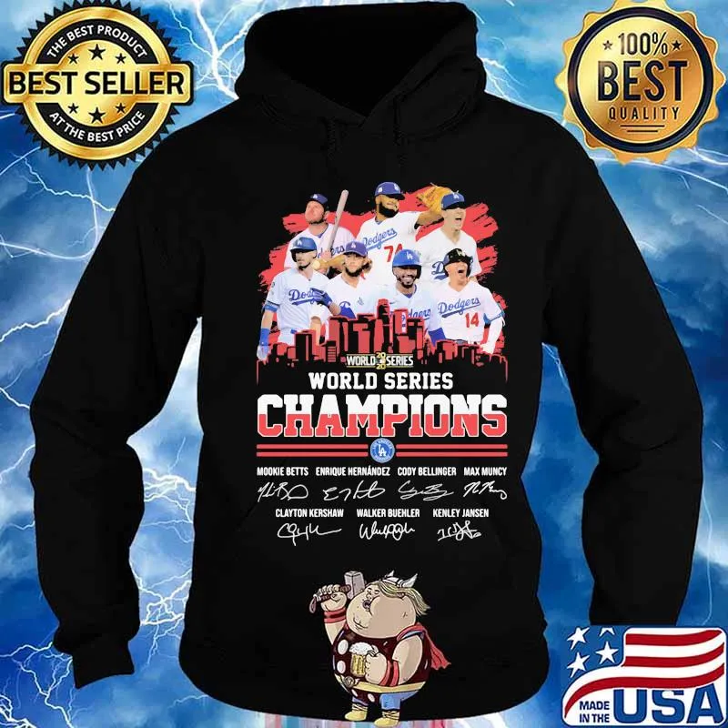 Los angeles dodgers world series 2020 world series champions signatures s Hoodie