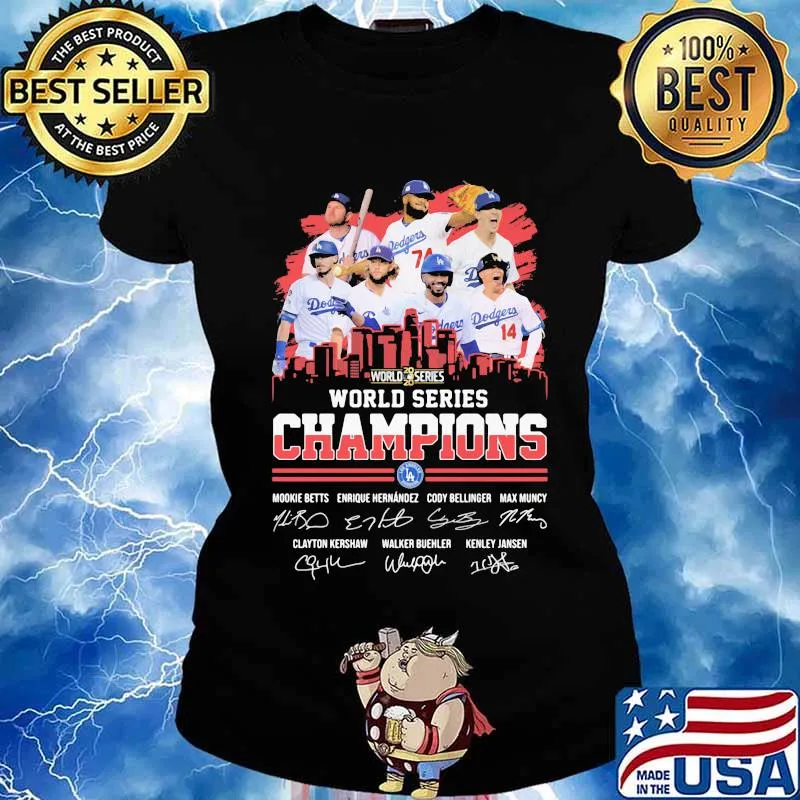 Los angeles dodgers world series 2020 world series champions signatures s Ladies tee