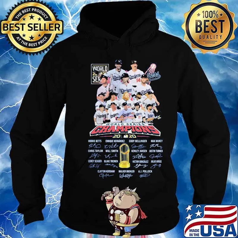 Los angeles dodgers world series world series champions 2020 cup signatures s Hoodie