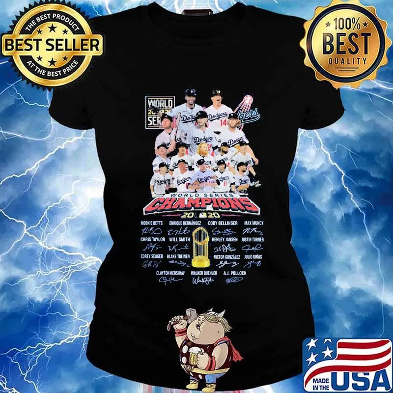 Los angeles dodgers world series world series champions 2020 cup signatures s Ladies tee