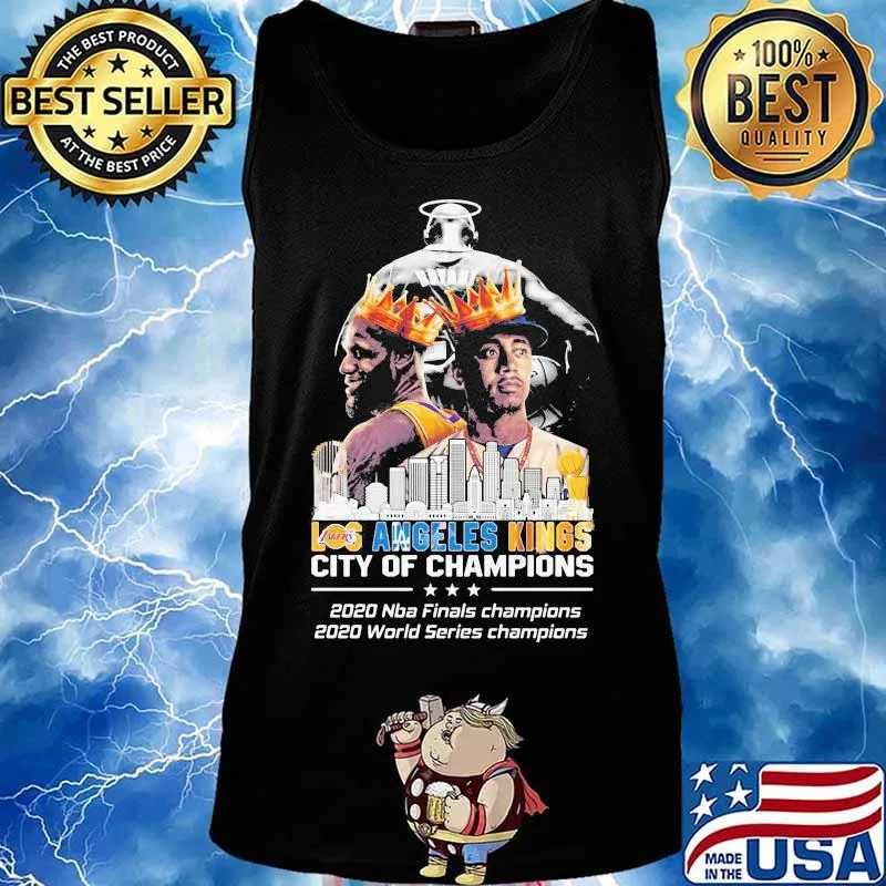 Los angeles kings city of champions 2020 nba finals champions 2020 world series champions signatures s Tank top