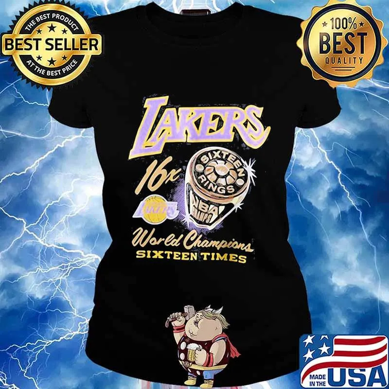 Los angeles lakers 16x world champions sixteen times s Ladies tee