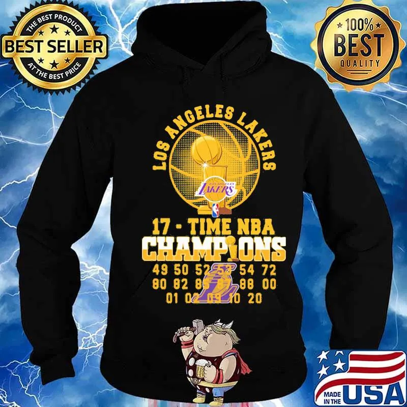 Los angeles lakers 17 time nba champions s Hoodie