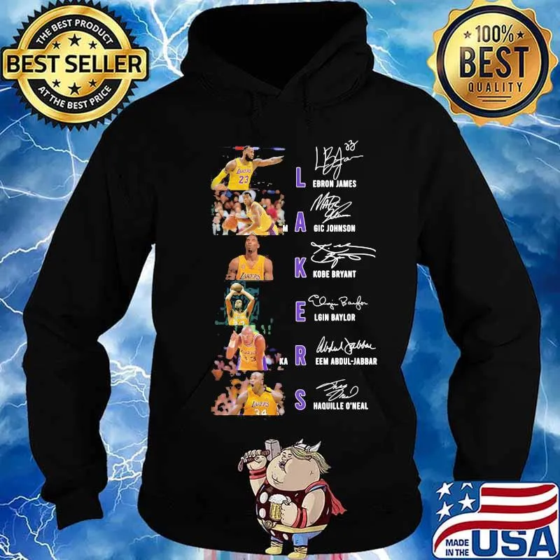 Los angeles lakers basketball team signatures s Hoodie