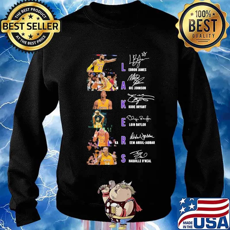 Los angeles lakers basketball team signatures s Sweater