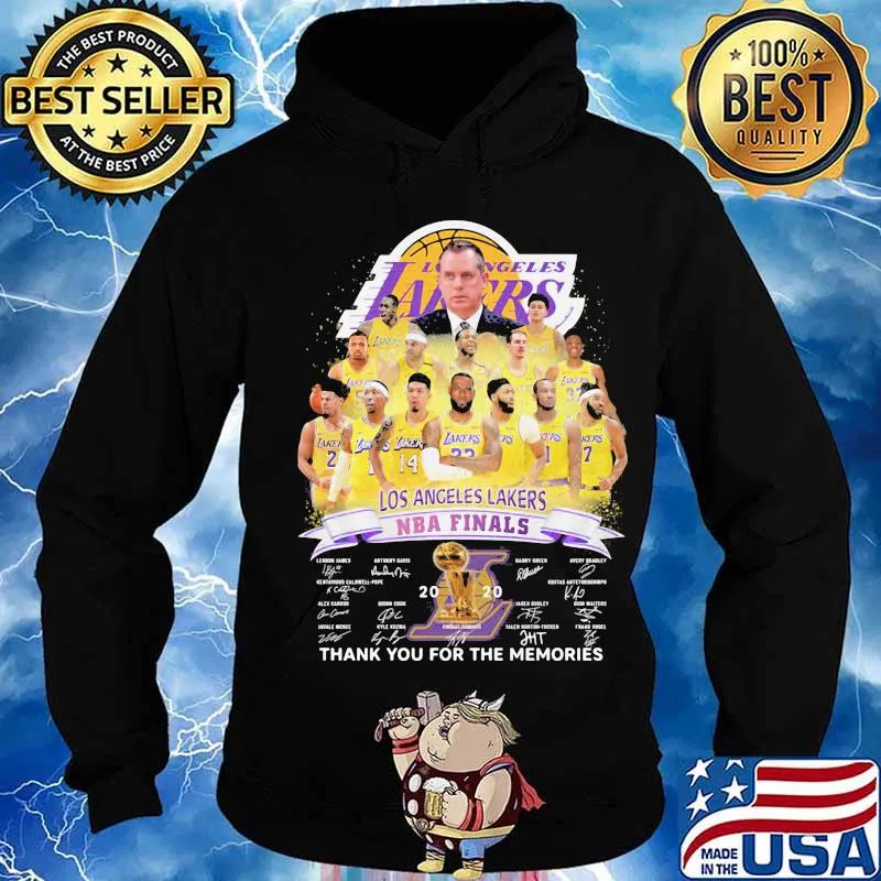 Los angeles lakers nba finals 2020 thank for the memories signatures s Hoodie
