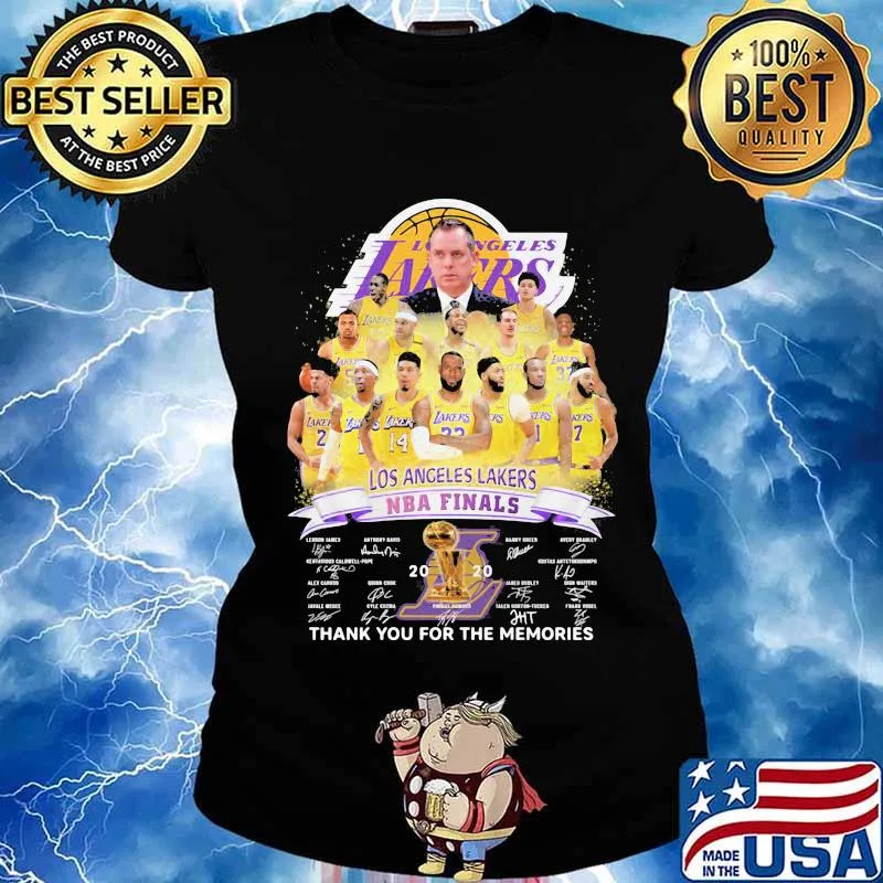 Los angeles lakers nba finals 2020 thank for the memories signatures s Ladies tee