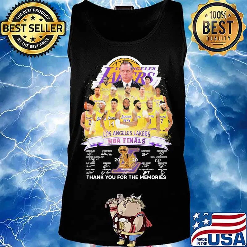 Los angeles lakers nba finals 2020 thank for the memories signatures s Tank top