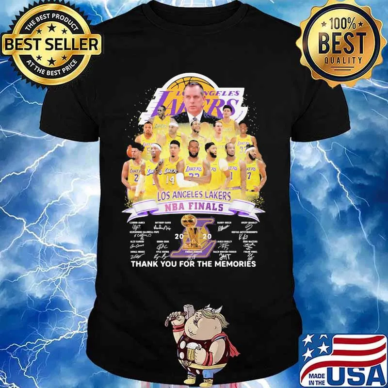 Los angeles lakers nba finals 2020 thank for the memories signatures shirt
