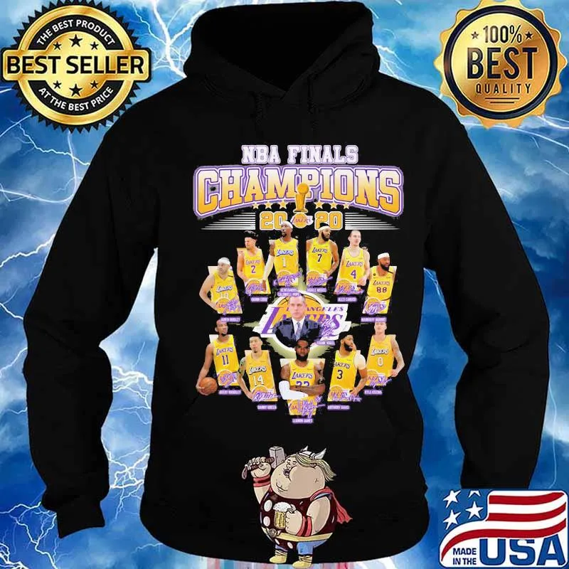 Los angeles lakers nba finals champions 2020 signatures s Hoodie