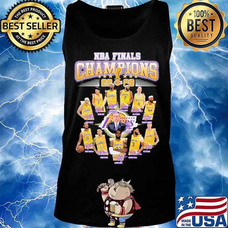 Los angeles lakers nba finals champions 2020 signatures s Tank top