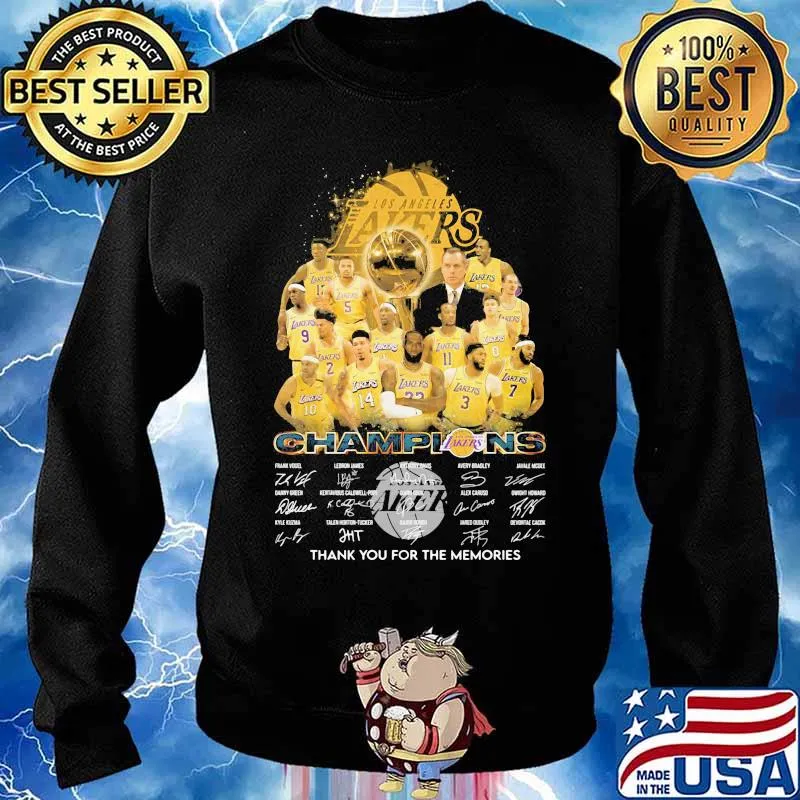 Los angeles lakers nba finals champions thank for the memories signatures s Sweater