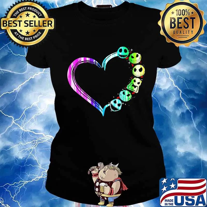 Love jack skellington hearts s Ladies tee
