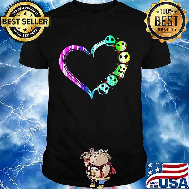 Love jack skellington hearts shirt