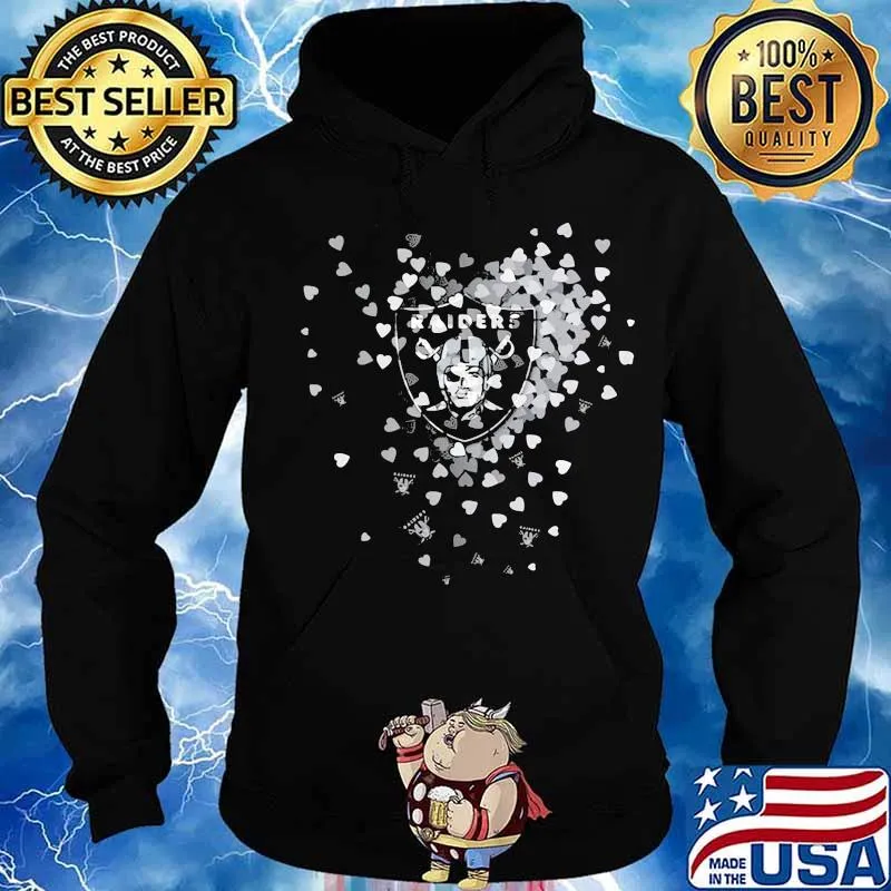 Love las vegas raiders logo hearts s Hoodie