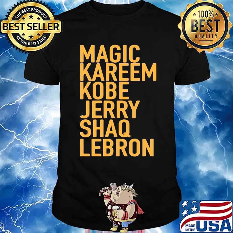 Magic kareem kobe jerry shaq lebron shirt