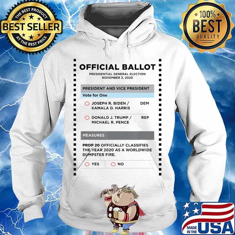 Mail-in Ballot (Male in Ballot) Funny Pun Halloween Costume T-Shirt Hoodie