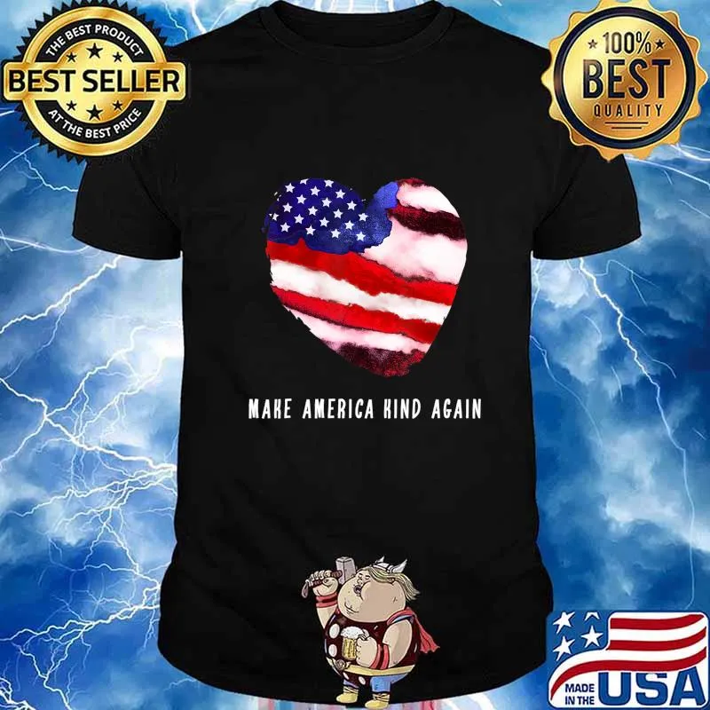 Make America Kind Again American flag T-Shirt