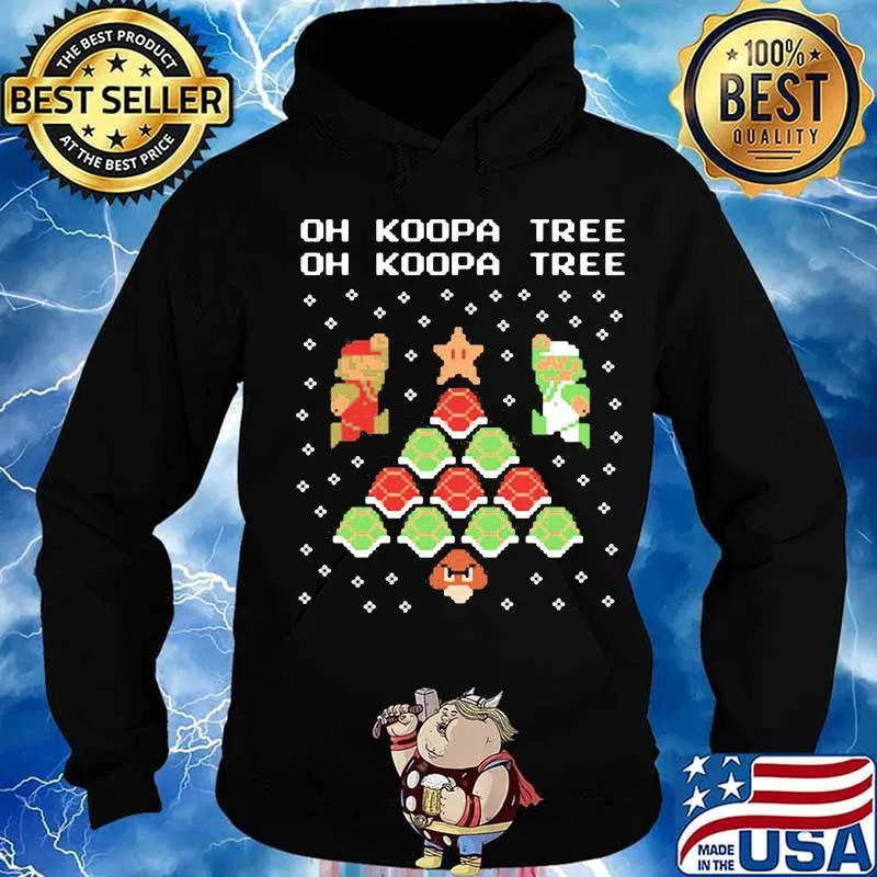 Mario oh koopa tree ugly merry christmas s Hoodie