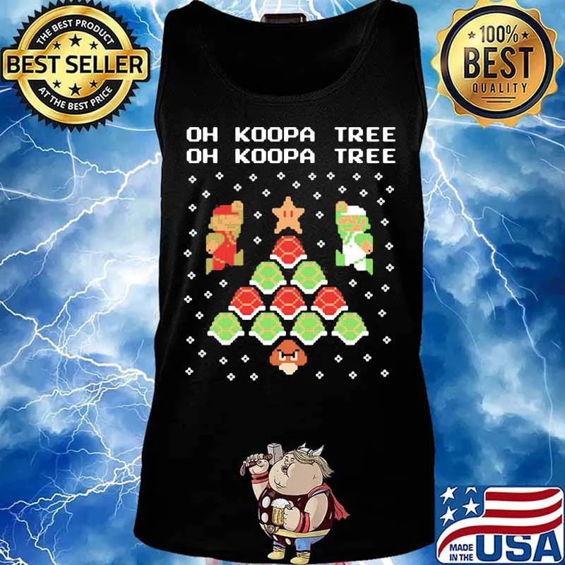 Mario oh koopa tree ugly merry christmas s Tank top