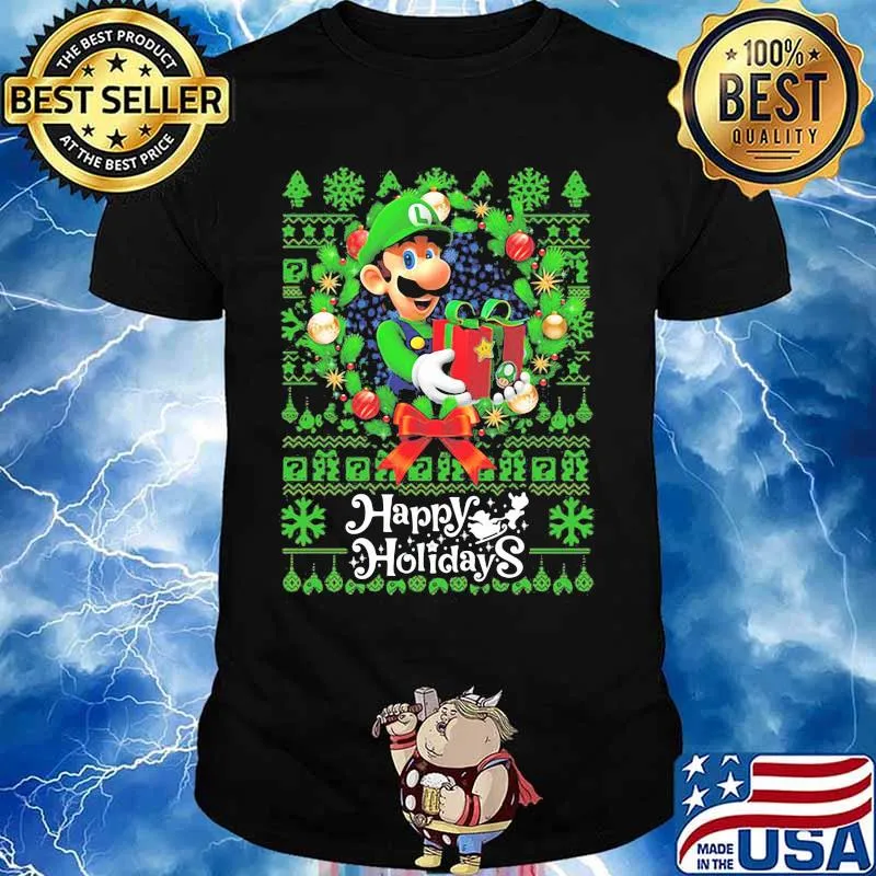 Mario ugly merry christmas happy holidays shirt
