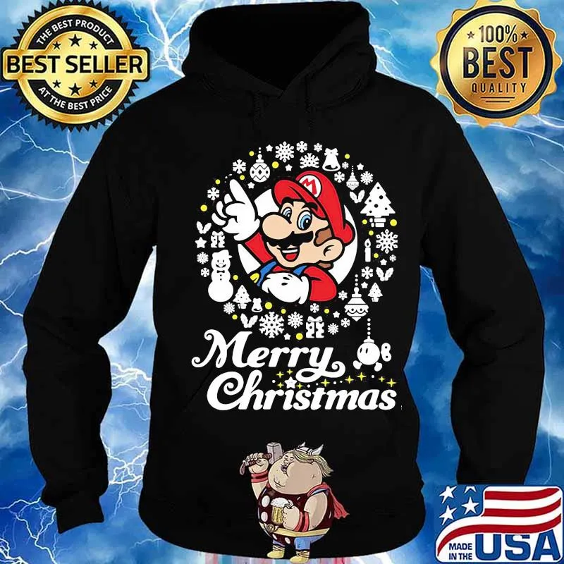 Mario ugly merry christmas s Hoodie