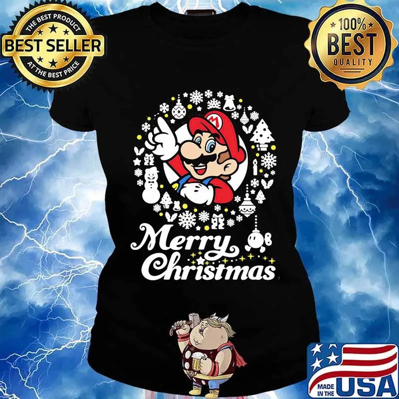 Mario ugly merry christmas s Ladies tee