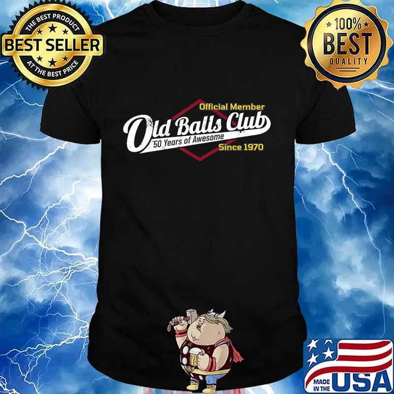 Mens 50th Birthday Gift Old Balls Club 50 Years of Awesome 1970 T-Shirt