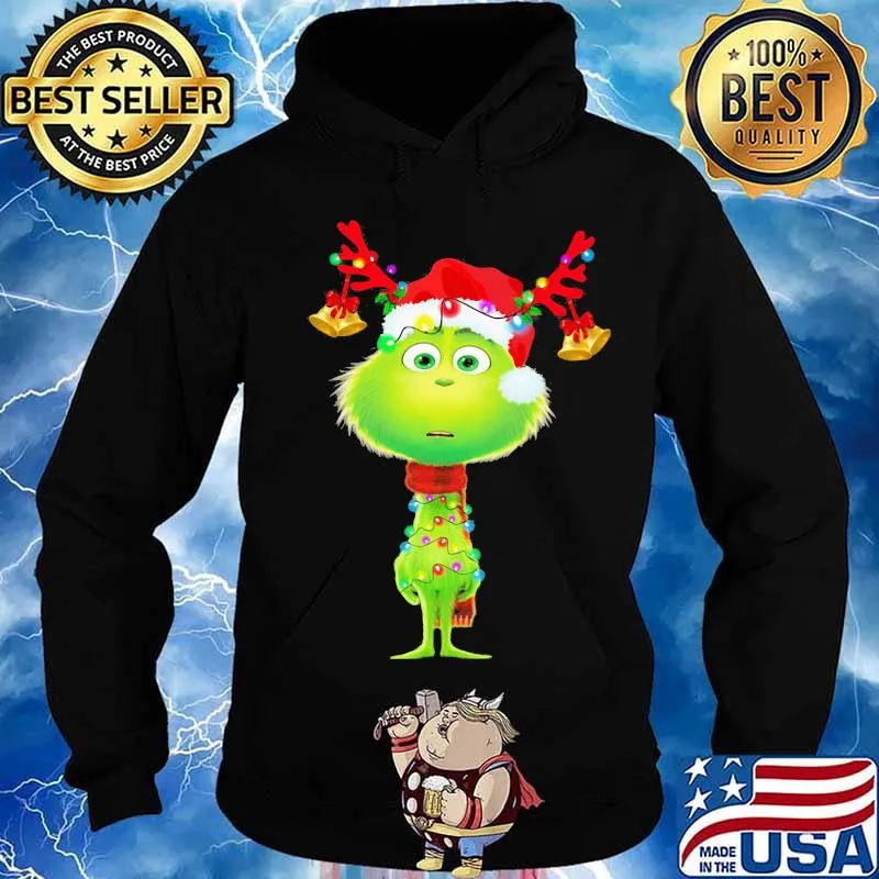 Merry christmas grinch santa light s Hoodie