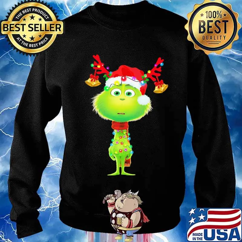 Merry christmas grinch santa light s Sweater