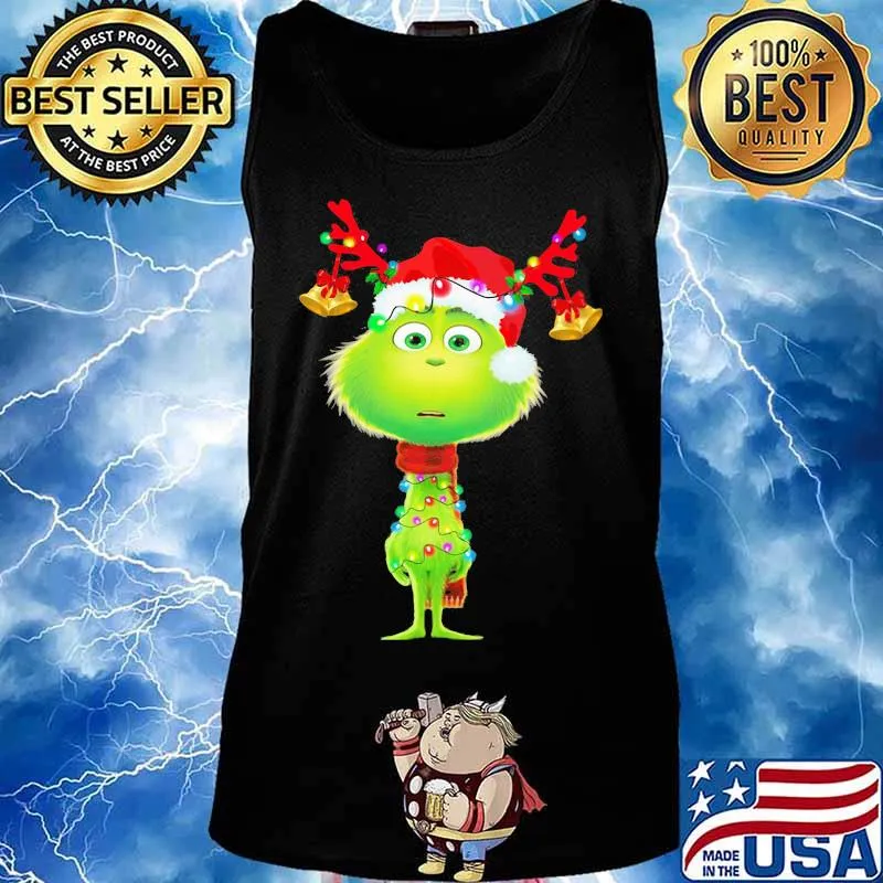 Merry christmas grinch santa light s Tank top