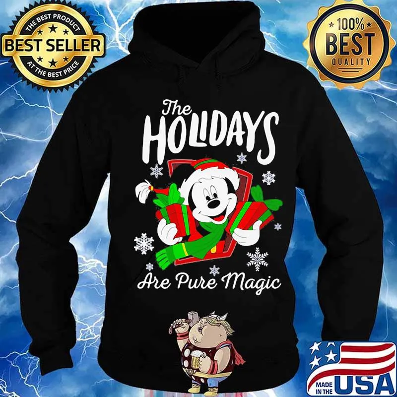 Merry christmas mickey mouse the holidays are pure magic s Hoodie