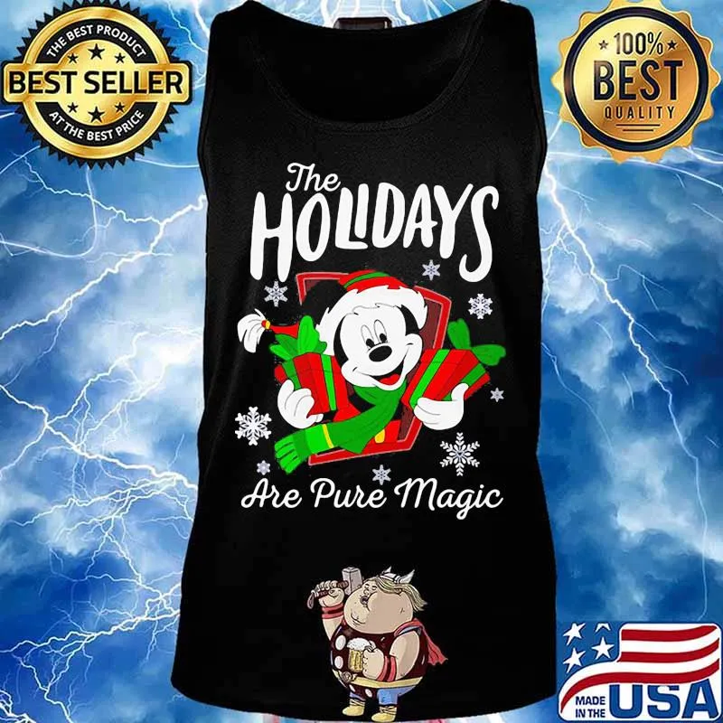 Merry christmas mickey mouse the holidays are pure magic s Tank top
