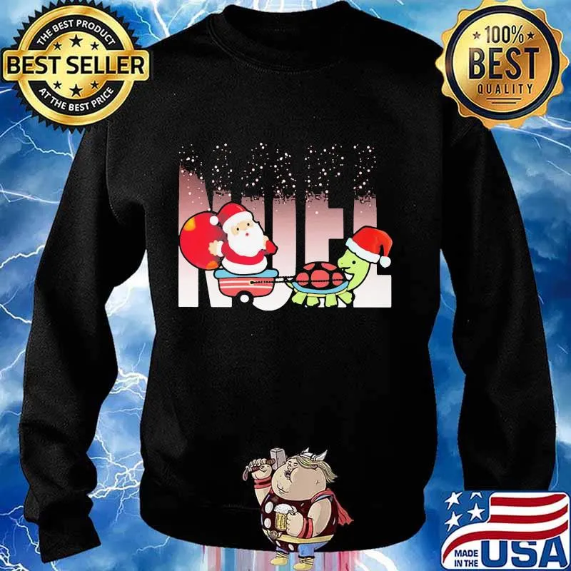 Merry christmas santa claus riding turtle s Sweater