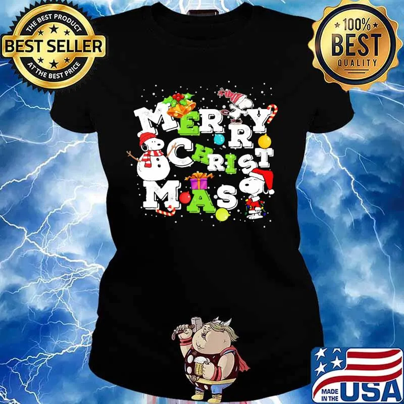 Merry christmas snoopy santa s Ladies tee