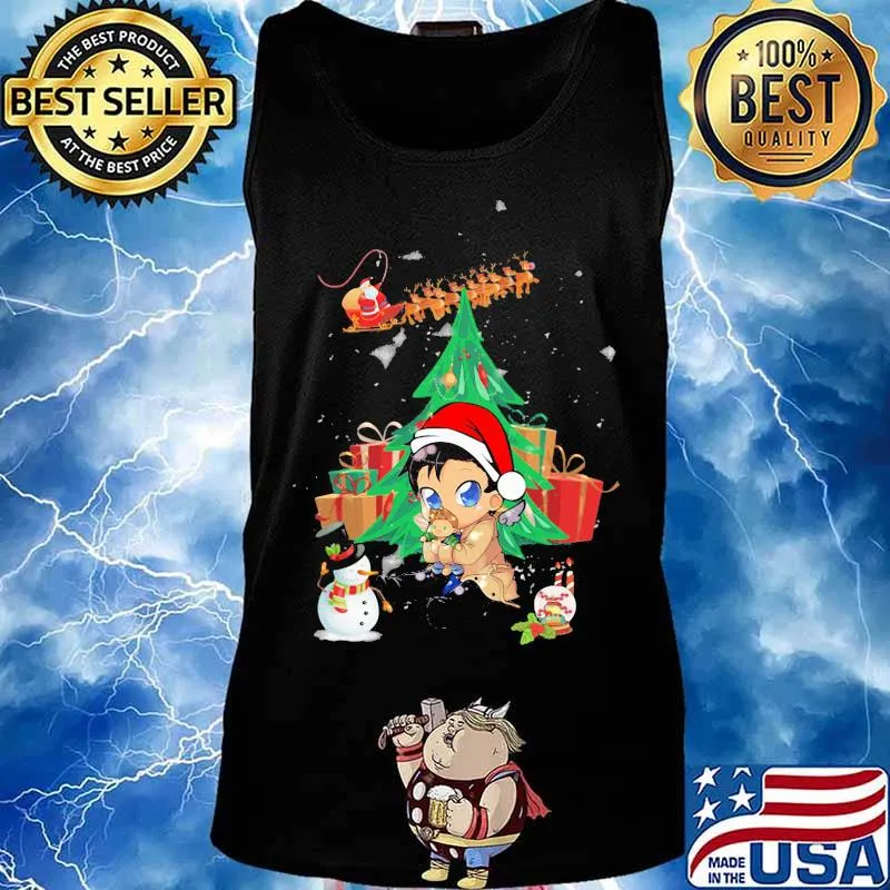 Merry christmas tree supernatural chibi s Tank top