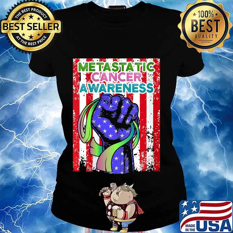 Metastatic Breast Cancer Awareness Coping US Warrior Shirt Ladies tee