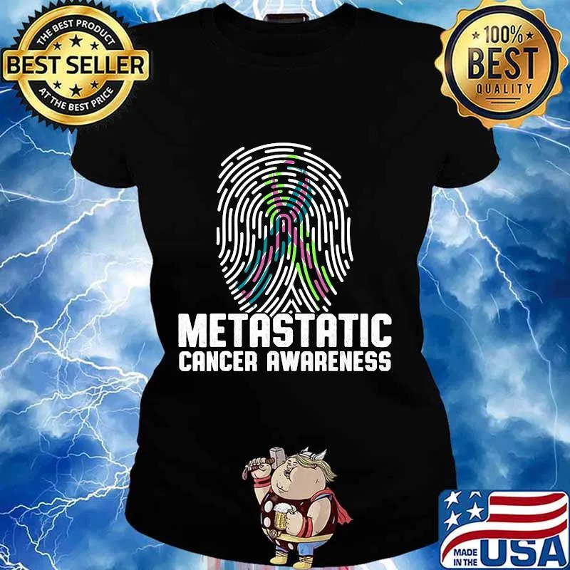 Metastatic Breast Cancer Awareness Immune US Warrior T-Shirt Ladies tee