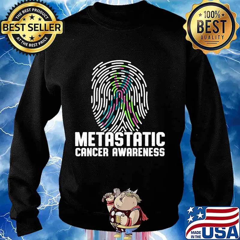 Metastatic Breast Cancer Awareness Immune US Warrior T-Shirt Sweater