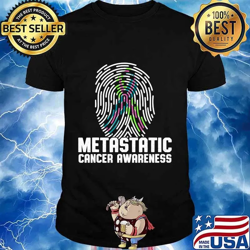 Metastatic Breast Cancer Awareness Immune US Warrior T-Shirt