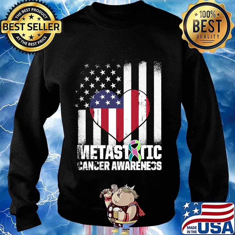 Metastatic Breast Cancer Awareness Supporting US Warrior Shirt Sweater