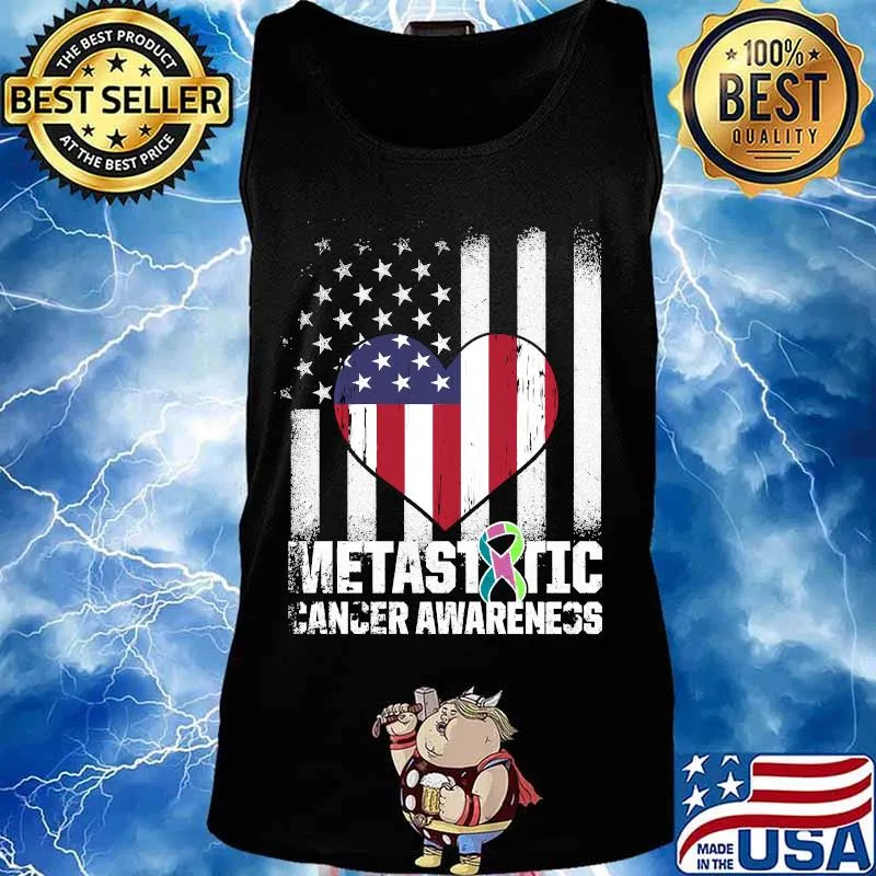 Metastatic Breast Cancer Awareness Supporting US Warrior Shirt Tank top